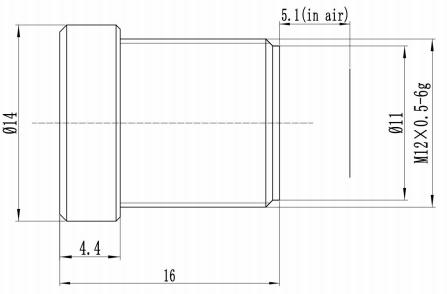 bullet camera lens size